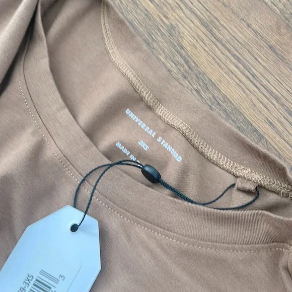 Universal Standard Ashley Cap Sleeve Pima Cotton Modal Casual Crew Neck Tee - Picture 5 of 7